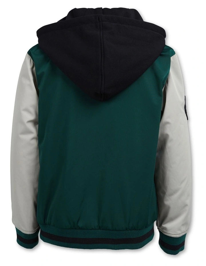 St. Goliath Varsity Bomber Washed Green Boys 3