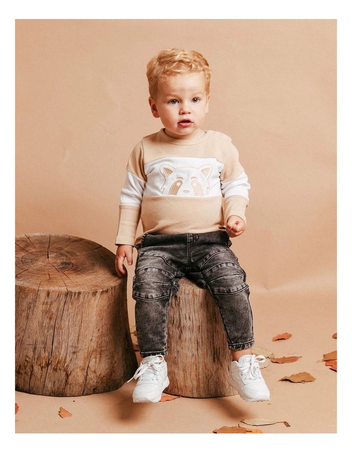 Animal Crackers Grain LS Tee Baby