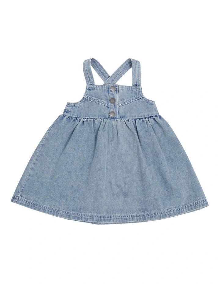Animal Crackers Indigo Pinafore Girls 2