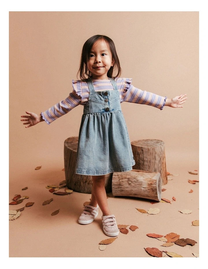 Animal Crackers Indigo Pinafore Girls 2