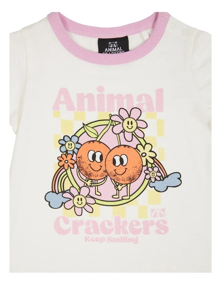 Animal Crackers Cherry Check Tee Girls