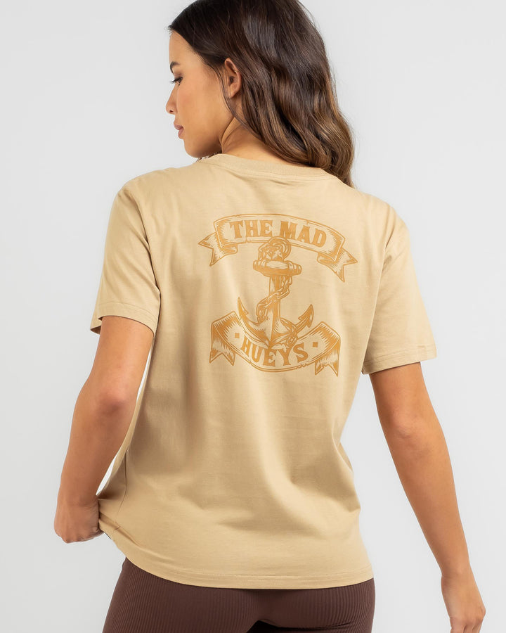 The Mad Hueys - SHIP ANCHOR- WOMENS SS TEE - Size S