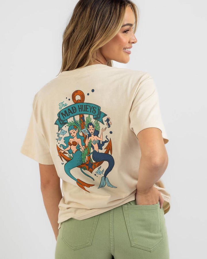 The Mad Hueys - ANCHOR MERMAID- WOMENS SS TEE