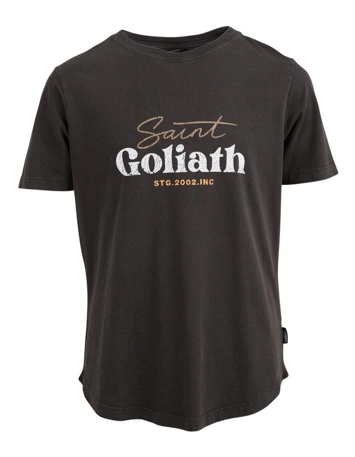 St. Goliath Solar Tee Washed Black Boys 10