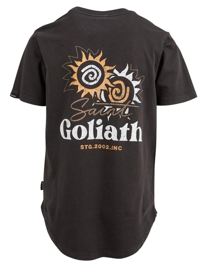 St. Goliath Solar Tee Washed Black Boys 10