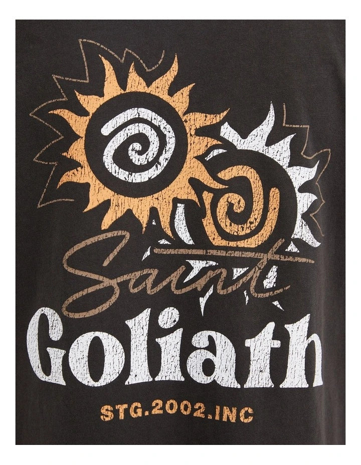 St. Goliath Solar Tee Washed Black Boys 10