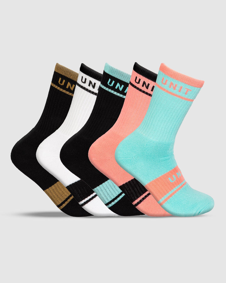 UNIT Ladies Socks - 5pk Bamboo Hi-Lux - Equip