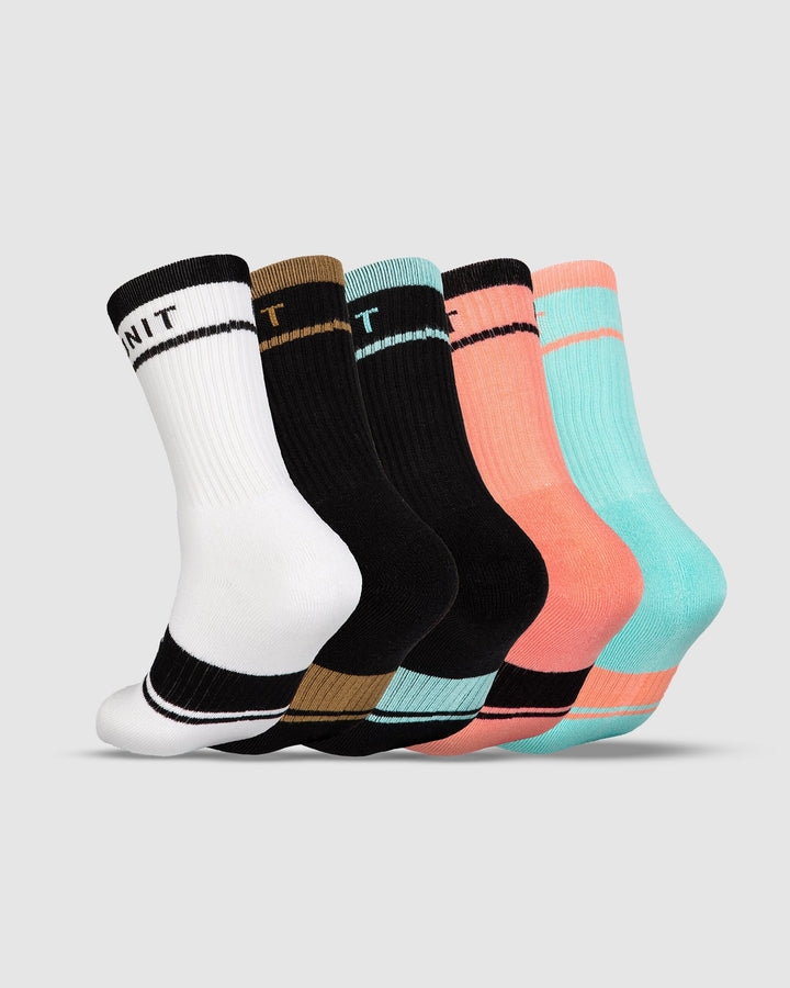 UNIT Ladies Socks - 5pk Bamboo Hi-Lux - Equip