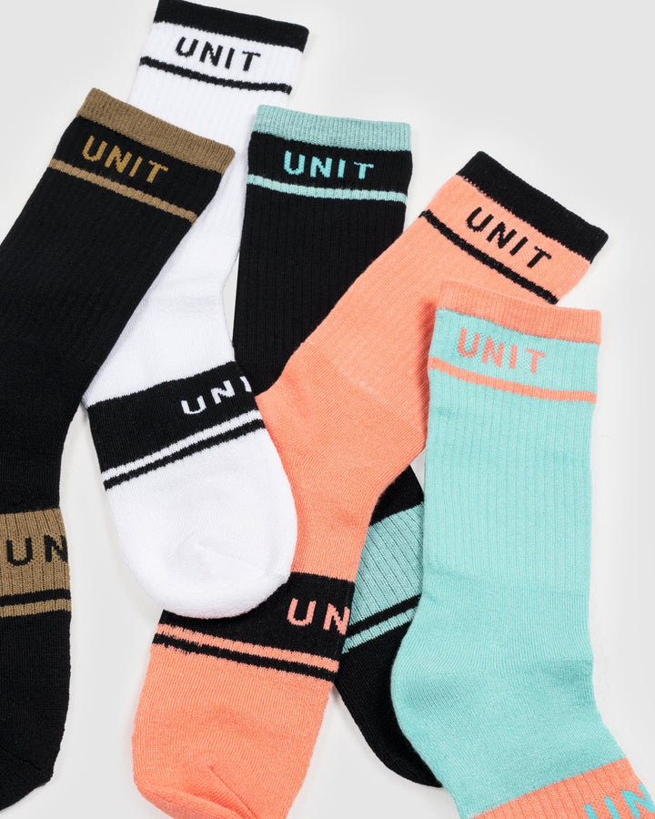 UNIT Ladies Socks - 5pk Bamboo Hi-Lux - Equip