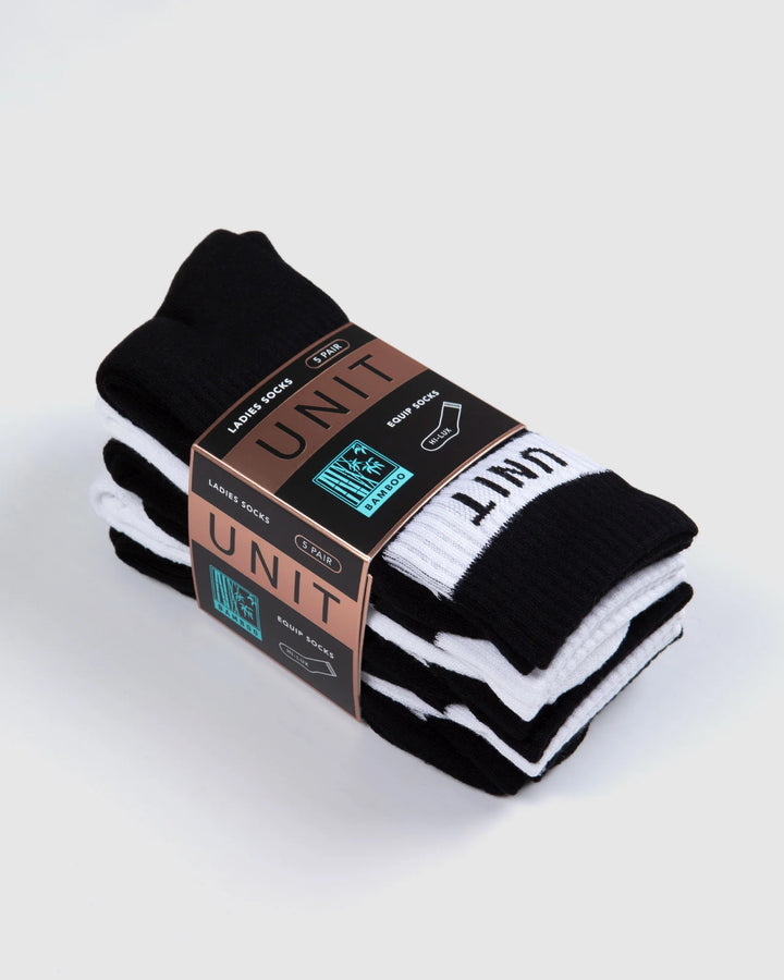 UNIT Ladies Socks - 5pk Bamboo Hi-Lux - Wander