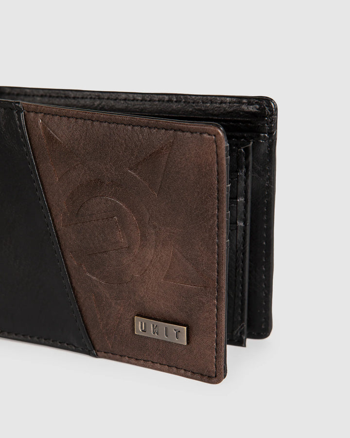 Unit Mens Wallet - Split Black