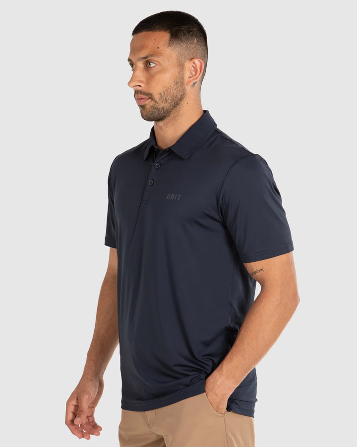 UNIT Mens Polo - Pro Flex Navy