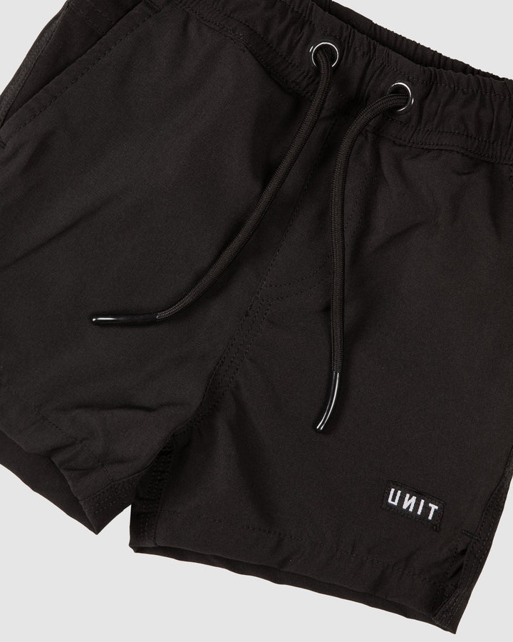 Unit Kids Shorts - Block Black Boys 0