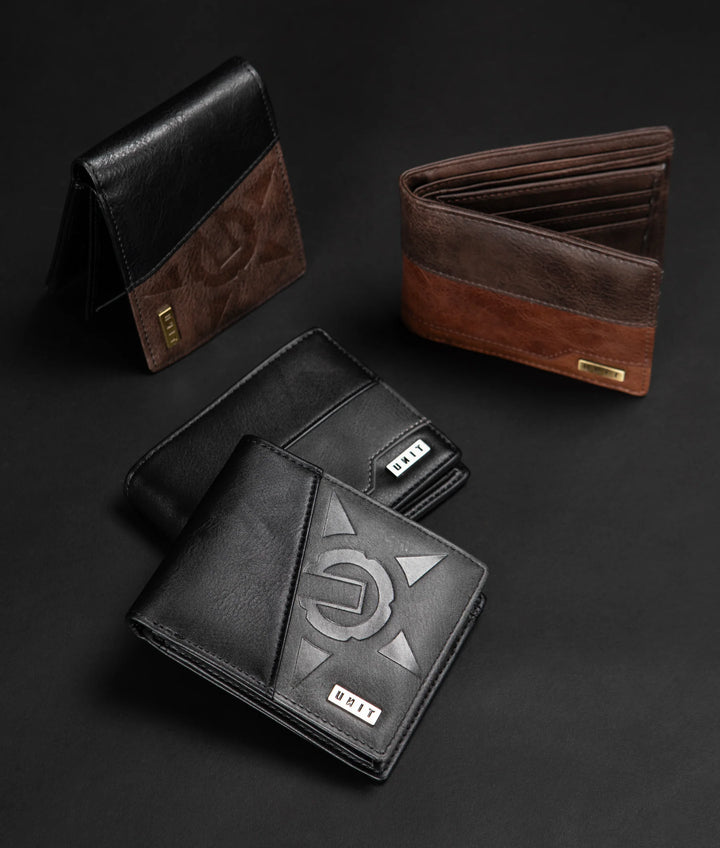 Unit Mens Wallet - Split Black