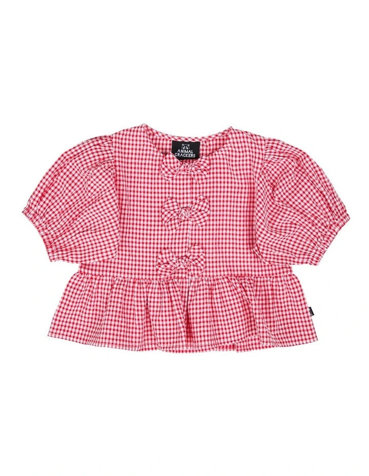 Animal Crackers Checkered Top