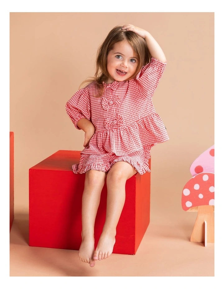 Animal Crackers Checkered Top