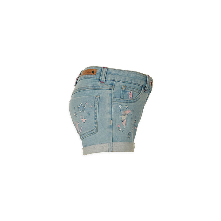 Girls Kit Denim Short 2 Light Indigo