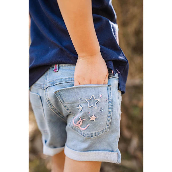 Girls Kit Denim Short 2 Light Indigo