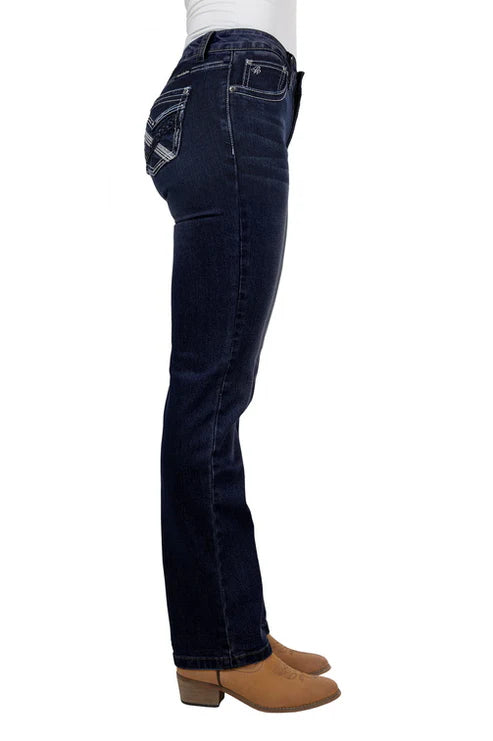 Pure Western Womens Kim Hi Rise Bootcut Jean 34L L 12