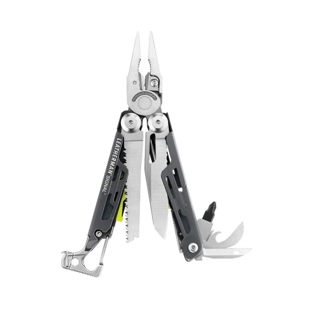Leatherman Signal Camping Multi-Tool w/Firestarter/Whistle w/Nylon Sheath - Grey & Silver - Box