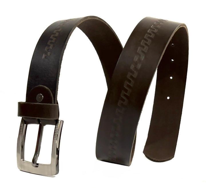 HAARLEM Mens KUZE 16340 Leather Belt Brown