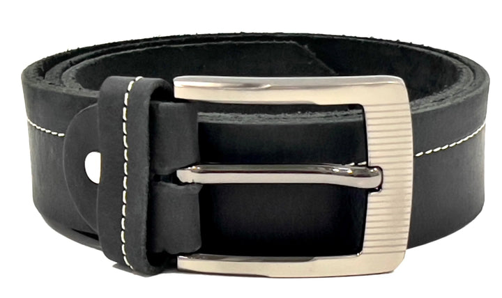 HAARLEM Mens KUZE 16360 Leather Belt 2 shade Black