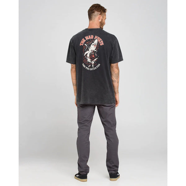 TMH SKEWERED SHARK | SS TEE - WASHED BLACK