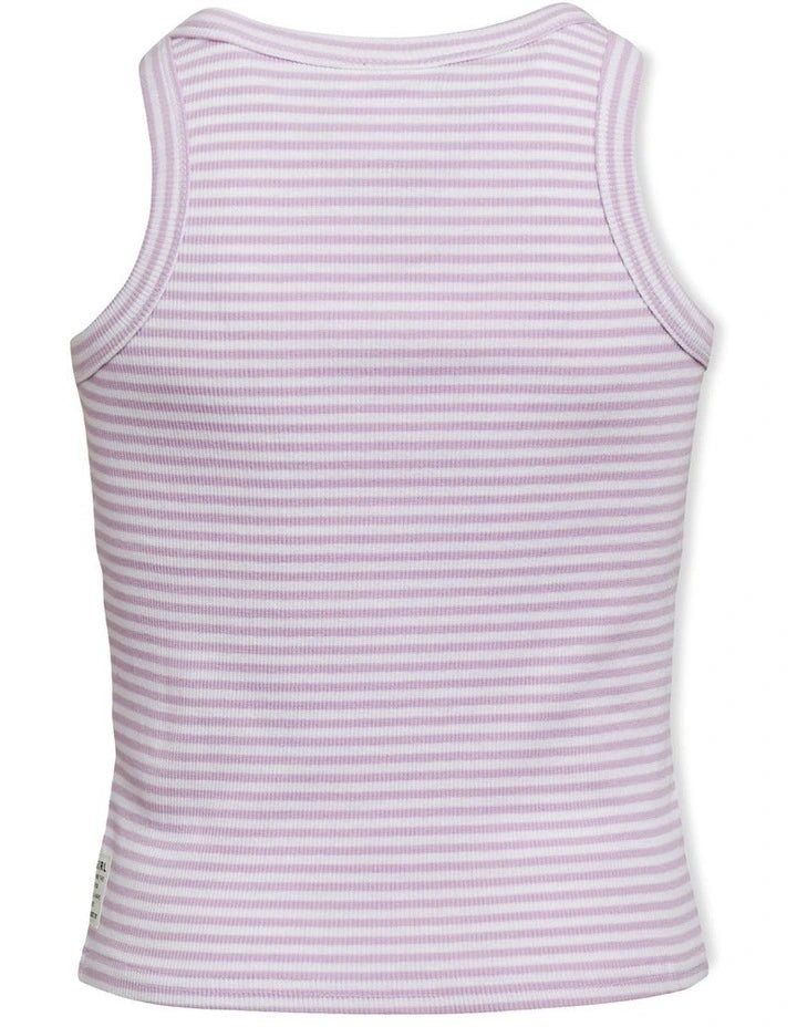 Eve Girl Everyday Stripe Rib Tank Purple Girls 8