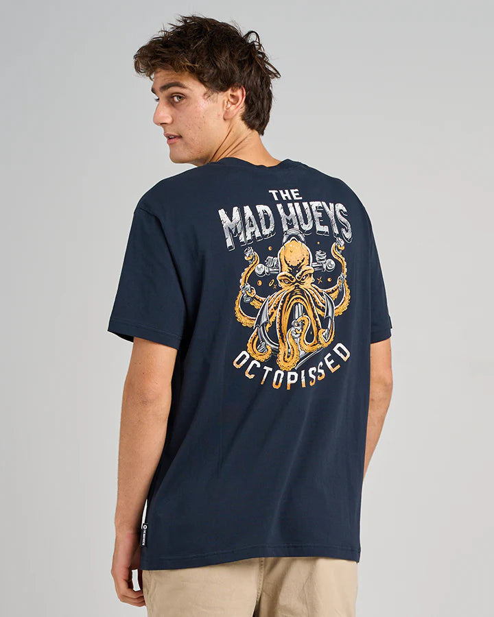 TMH ANCHOR OCTOPISSED | SS TEE - NAVY