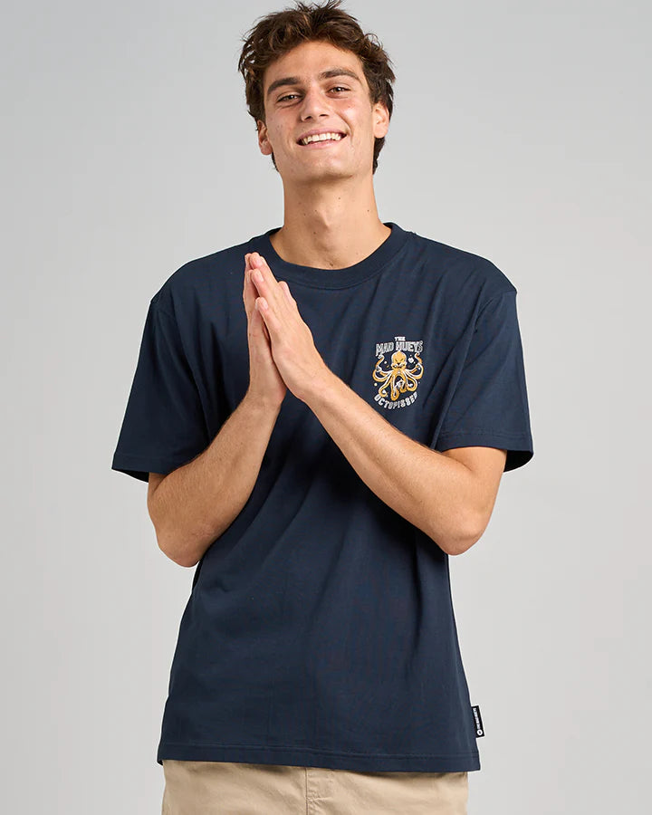 TMH ANCHOR OCTOPISSED | SS TEE - NAVY
