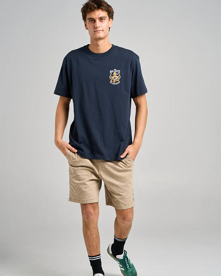 TMH ANCHOR OCTOPISSED | SS TEE - NAVY