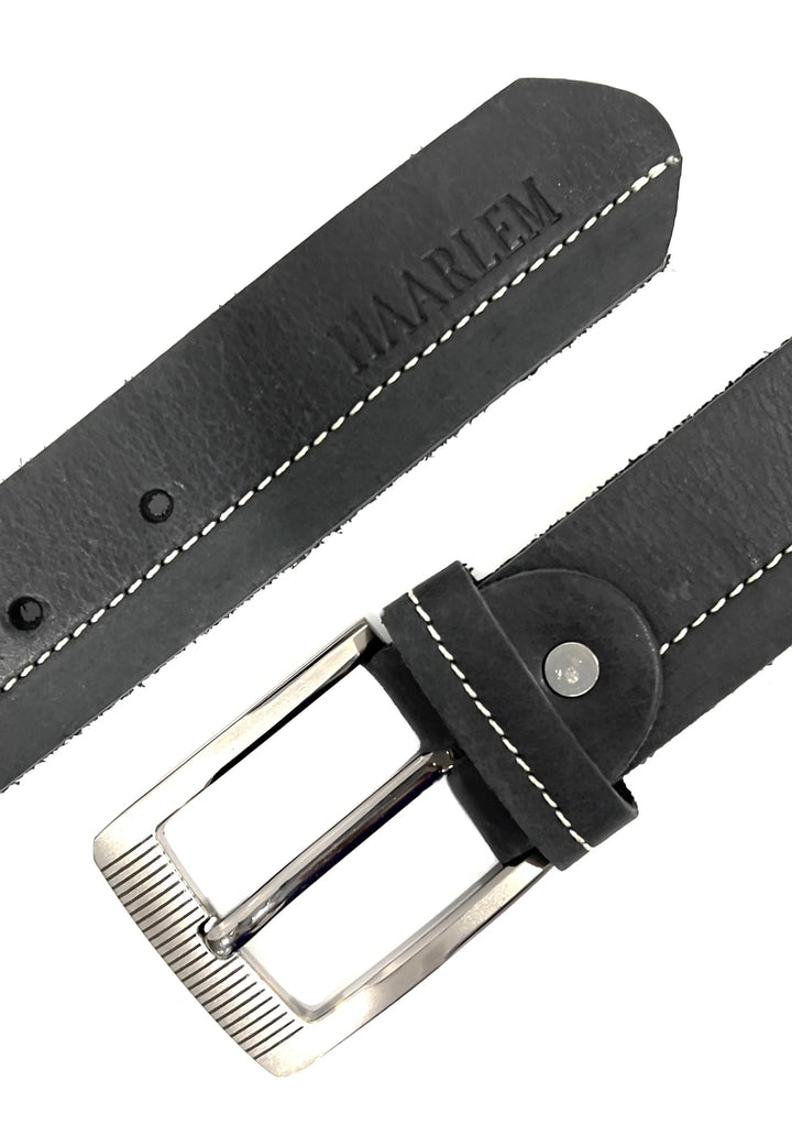 HAARLEM Mens KUZE 16360 Leather Belt 2 shade Black