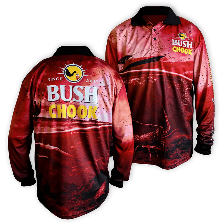 AB Bush Chook Fishing Jersey RED
