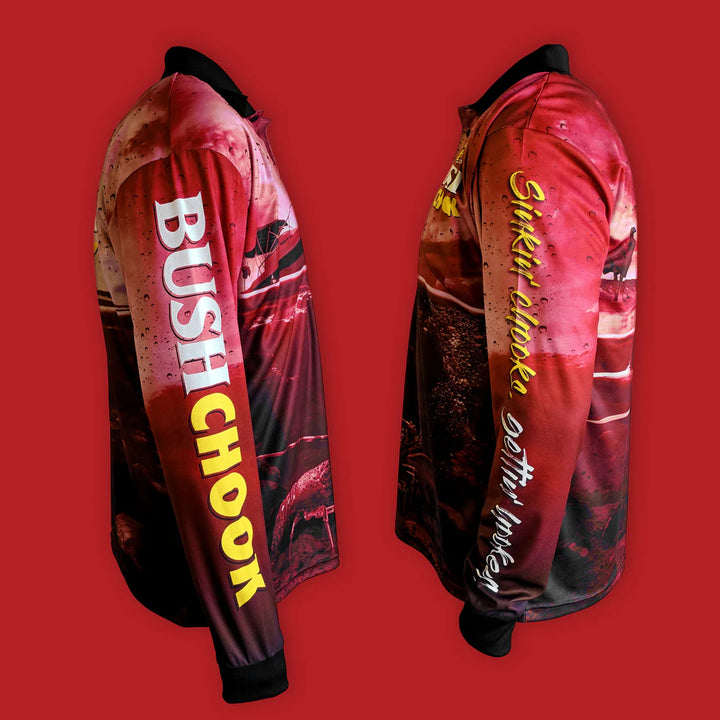AB Bush Chook Fishing Jersey RED