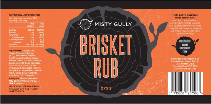 Misty Gully Brisket Rub - 275g