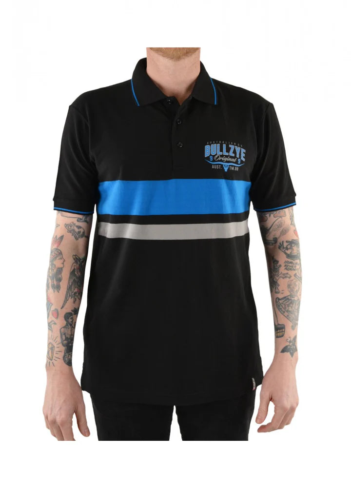 Bullzye Mens Culture Stripe S/S Polo