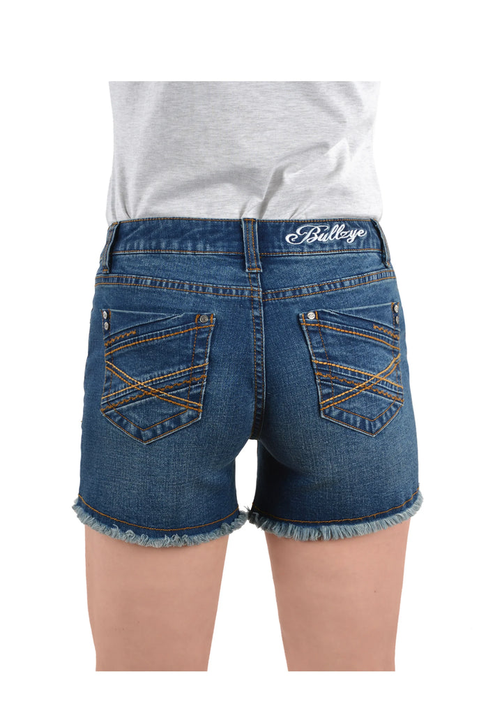 Bullzye Womens Katrina Short Mid Wash