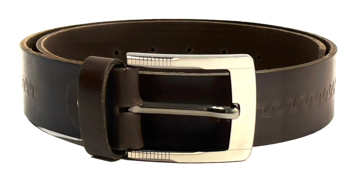 HAARLEM Mens KUZE 16340 Leather Belt Brown