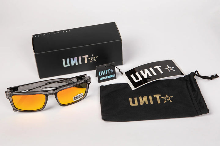 UNIT Mens Eyewear - Polarised - Primer Crystal Smoke