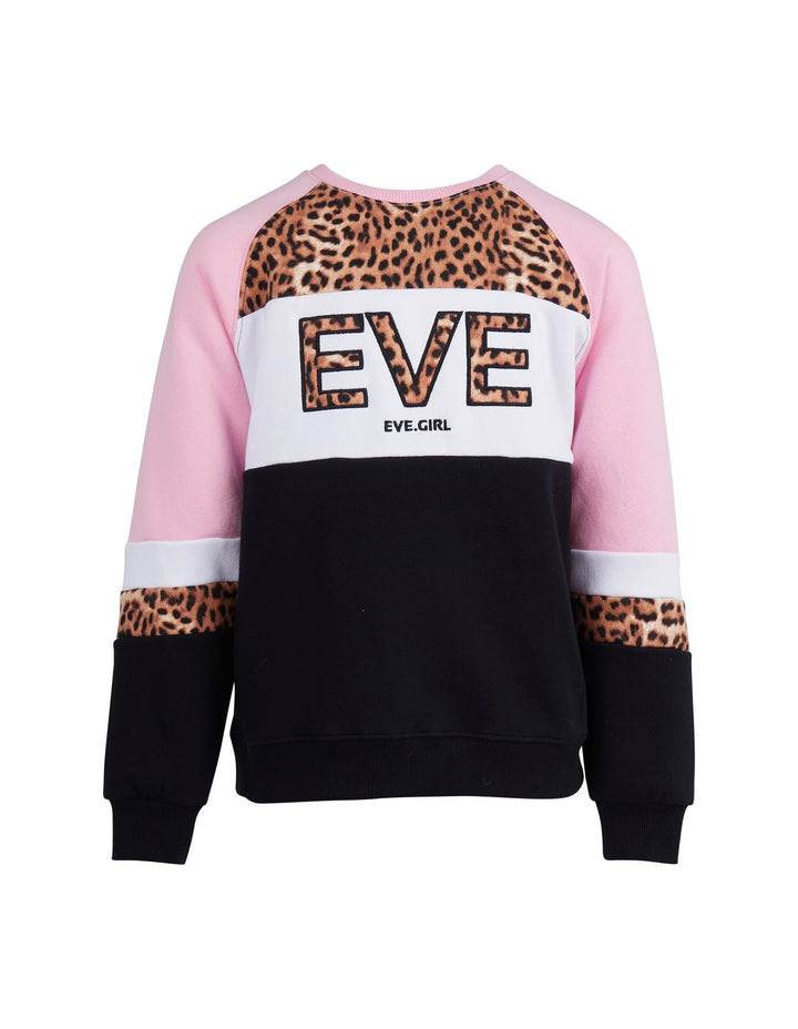 Eve Girl Leopard II Panel Crew Hot Pink