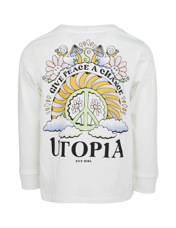 Eve Girl Utopia LS Tee Vintage White Girls 5