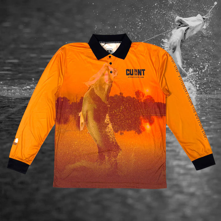 CU in the NT Orange Barra Fishing Jersey