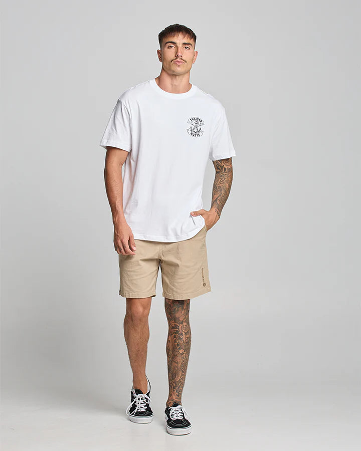 The Mad Hueys - MEN-BONES AHOY- SS TEE- WHITE Size S