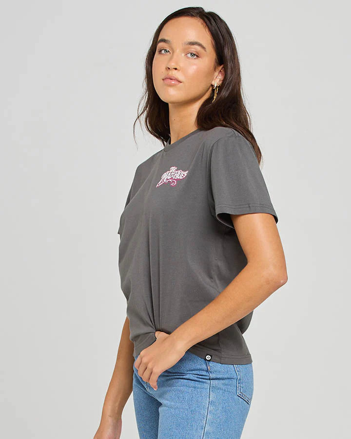 TMH LOOSE LIPS SINK SHIPS | WOMENS SS TEE - CHARCOAL - Size S