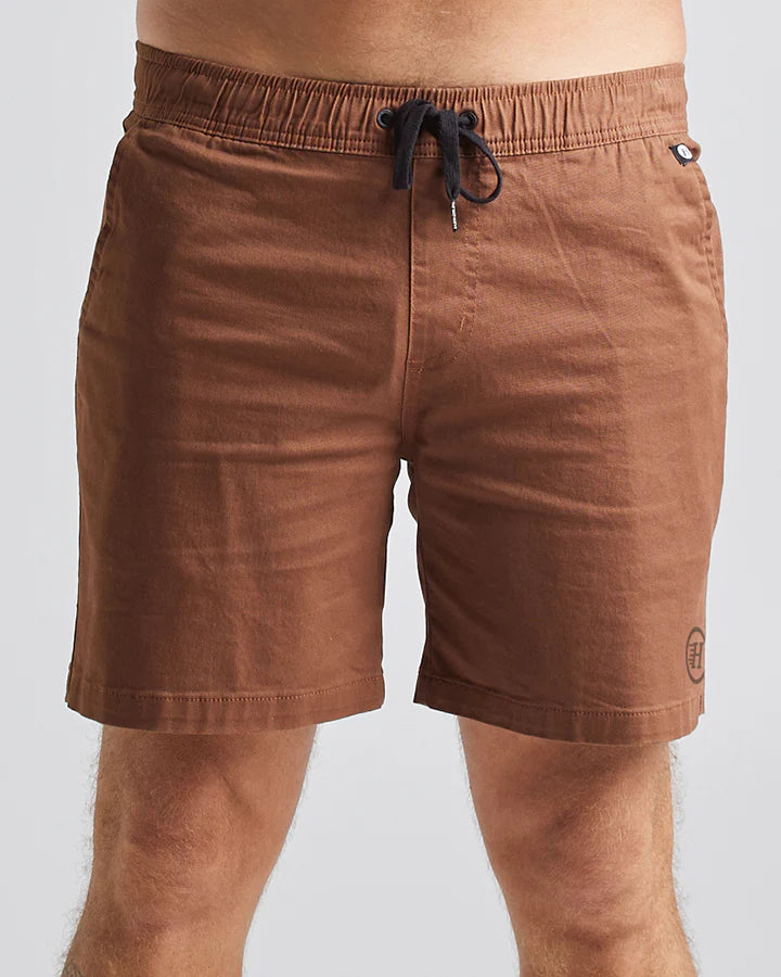 THE MAD HUEYS - STRANDED ELASTIC CHINO 18" WALNUT