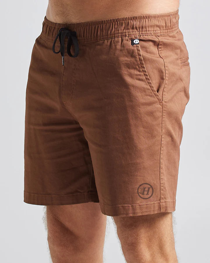 THE MAD HUEYS - STRANDED ELASTIC CHINO 18" WALNUT