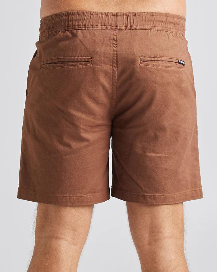 THE MAD HUEYS - STRANDED ELASTIC CHINO 18" WALNUT