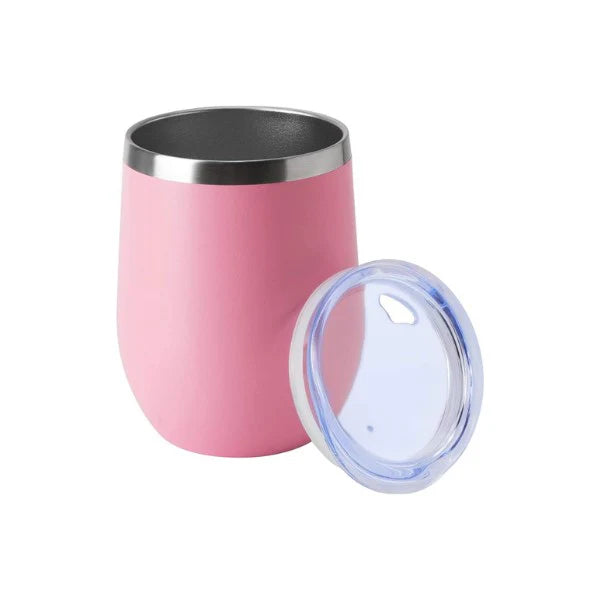 T4D Stemless Wine Tumbler SS Pink