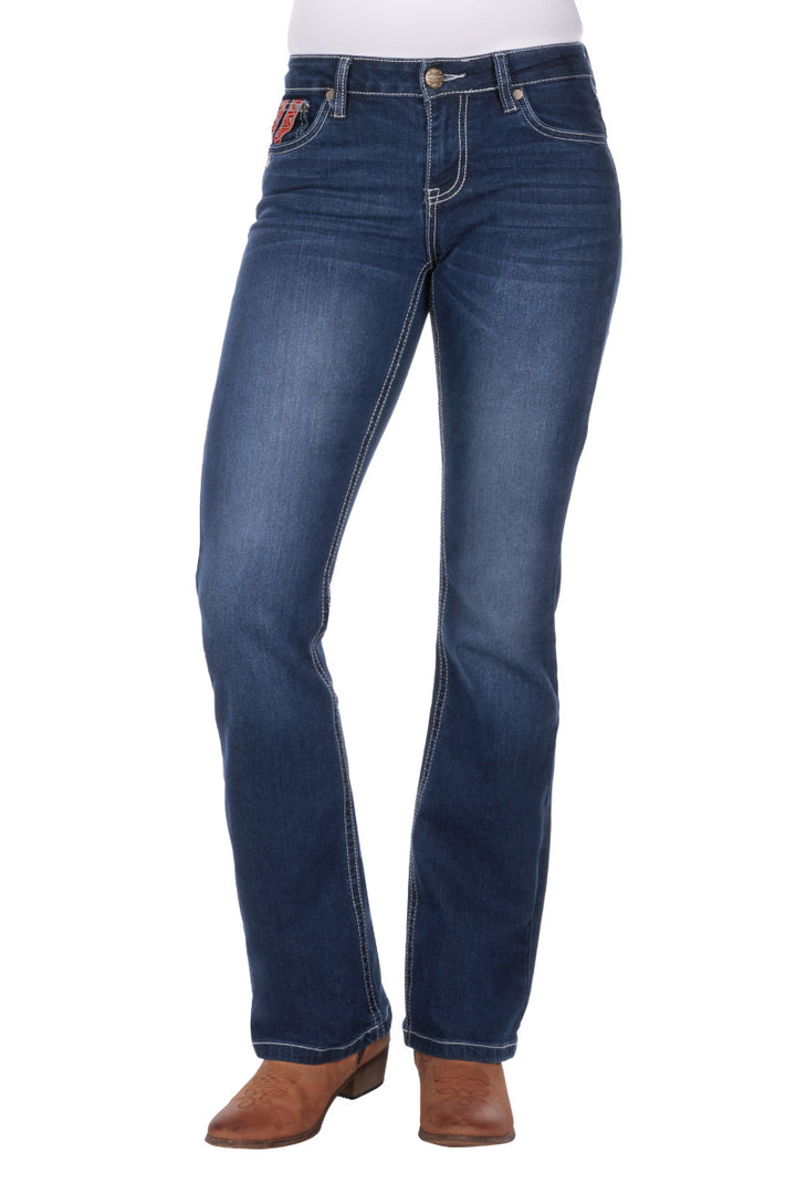 Pure Western Womens Aztec Bootcut Jeans