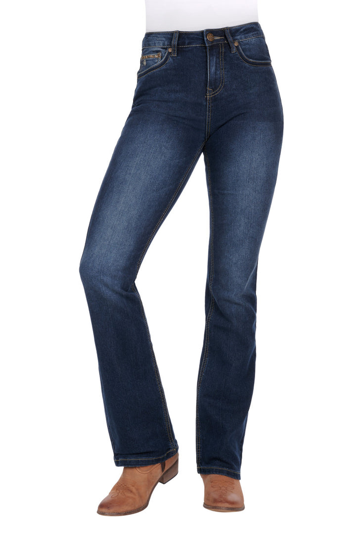 Pure Western Womens Brady Hi Rise Boot Cut Jean L 12